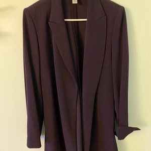 Blazer dark purple size 8 Talbots